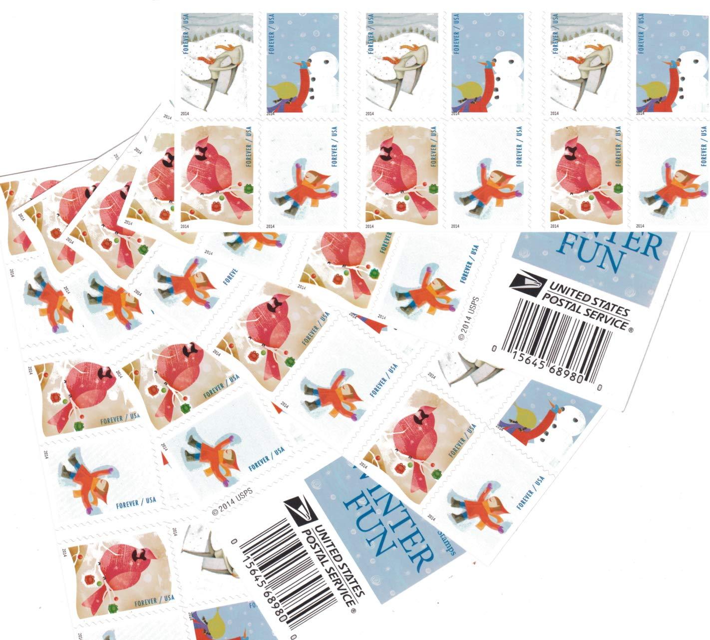 2014 USPS Winter Fun Forever Postage Stamps - Kestreli