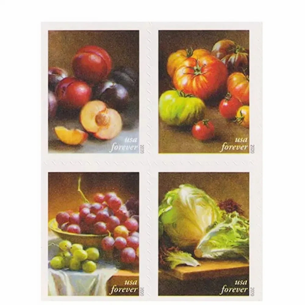(2020) USPS Fruits & Vegetables Forever Stamps - Kestreli