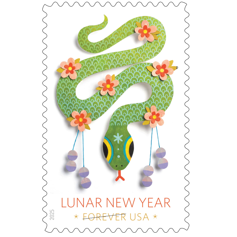 2025 Lunar New Year: Year of the SnakeStamps, Sheet of 20 Forever - Kestreli