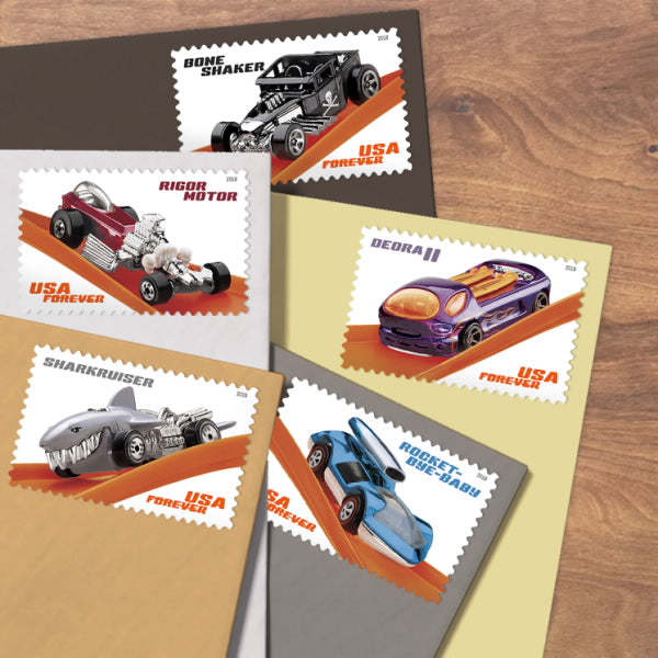 (2018) USPS Hot Wheels Stamps - Kestreli
