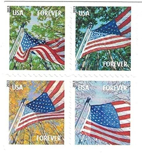 2013 USPS Forever Stamps A Flag for All Seasons - Kestreli