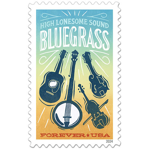 2024 USPS Bluegrass Guitar Forever Stamps - Kestreli