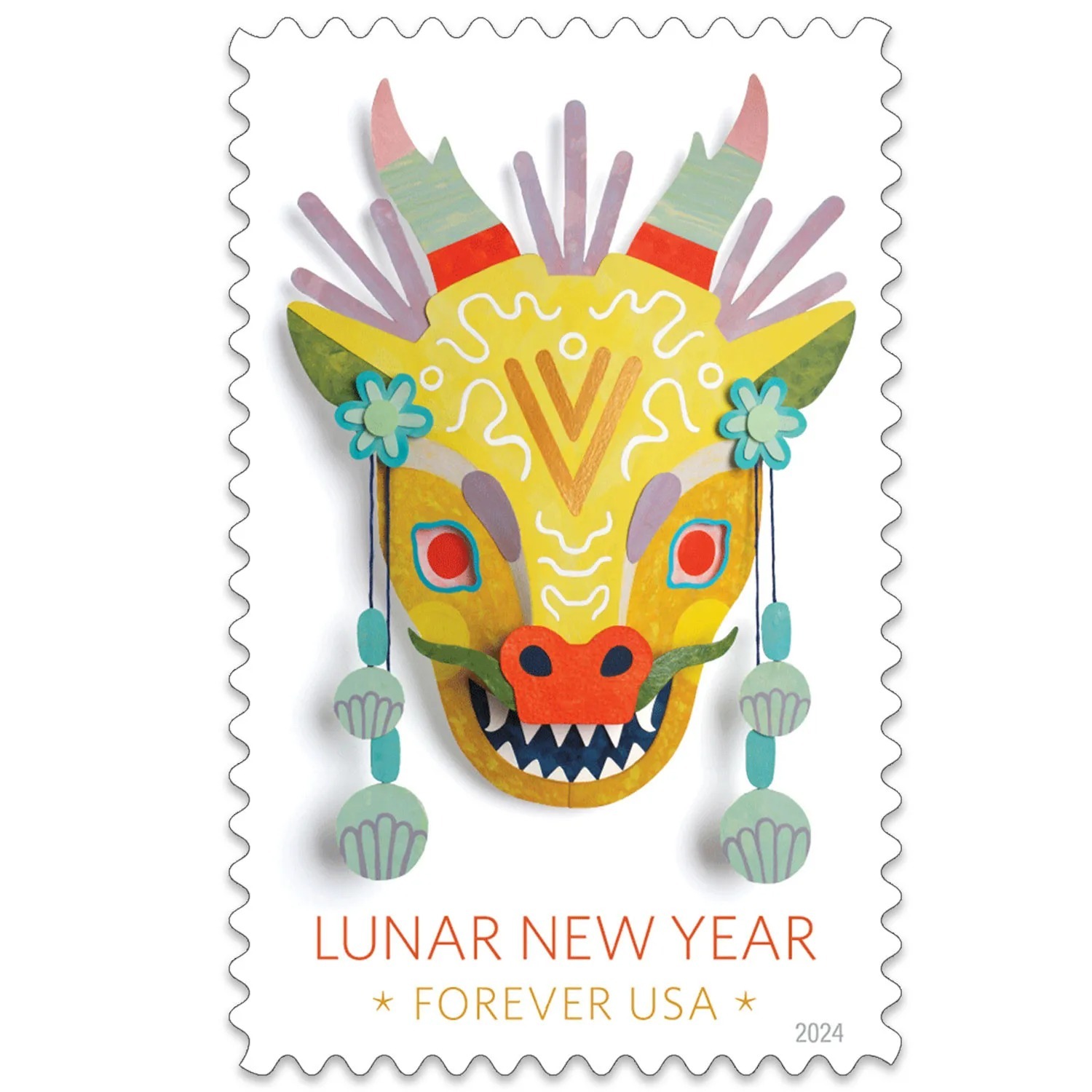 2024 Lunar New Year Stamps - the Year of the Dragon - Kestreli