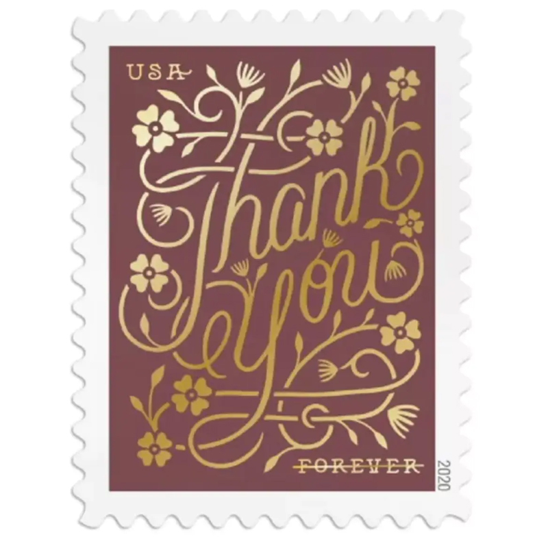(2020) USPS Thank You Forever Postage Stamps - Kestreli