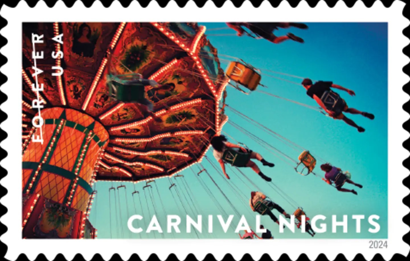 2024 us forever stamps-Carnival Nights - Kestreli