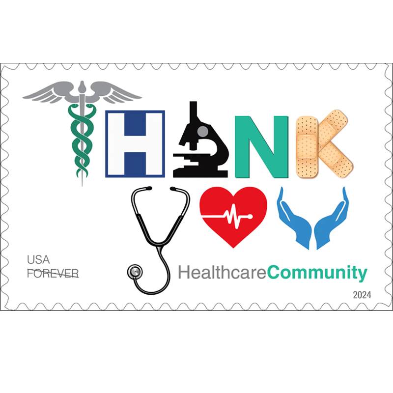 2024 Thank You, Healthcare CommunityStamps, Sheet of 20 Forever - Kestreli