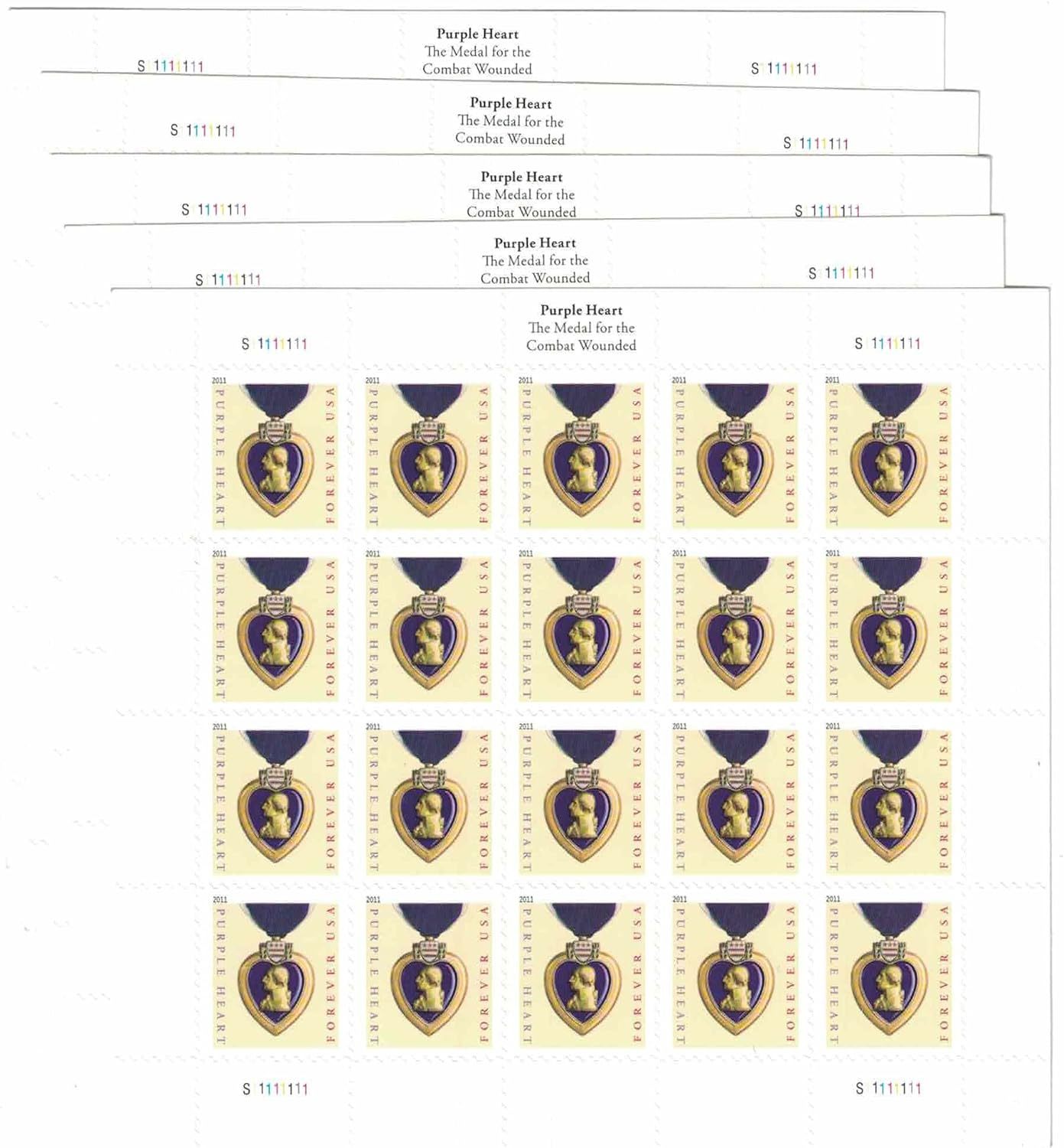 2019 US Purple Heart Forever Stamps - Kestreli
