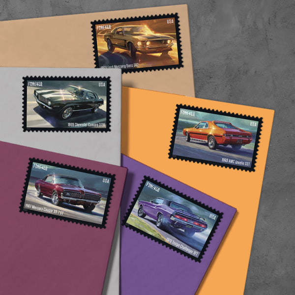 2022 USPS Pony Cars Stamps - Kestreli