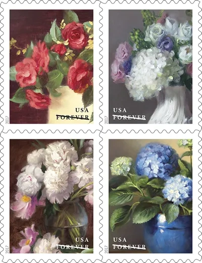 (2017) USPS Flowers from The Garden Forever Stamps - Kestreli