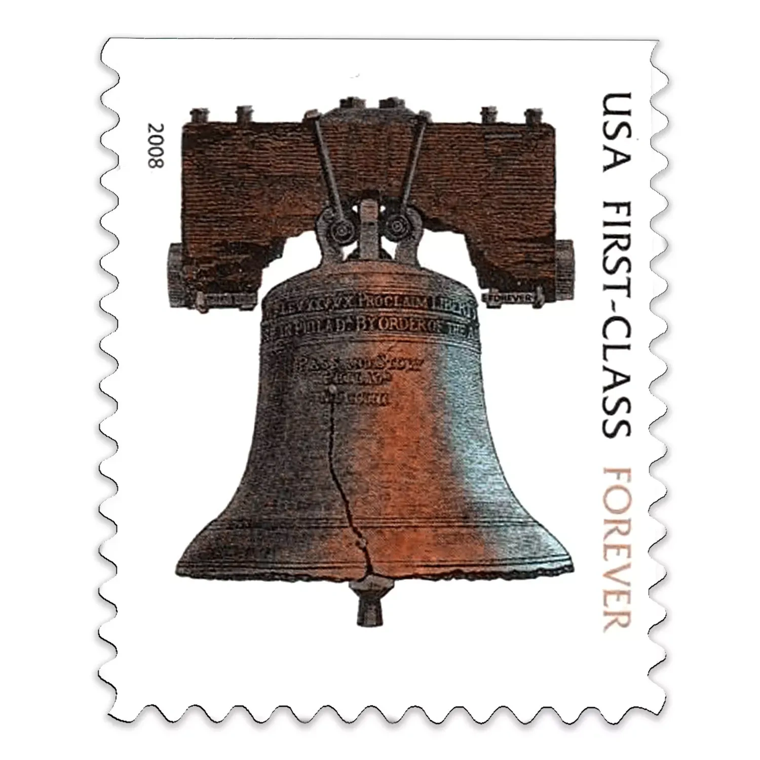 (2008) USPS Liberty Bell First-Class Forever Stamps - Kestreli