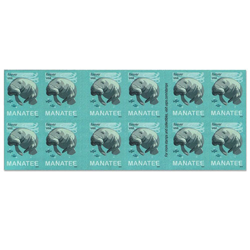 2024 USPS Save Manatees Forever Stamps - Kestreli