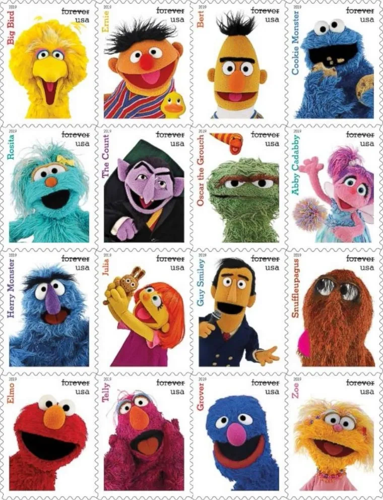 2019 USPS Sesame Street Forever Postage Stamps - Kestreli