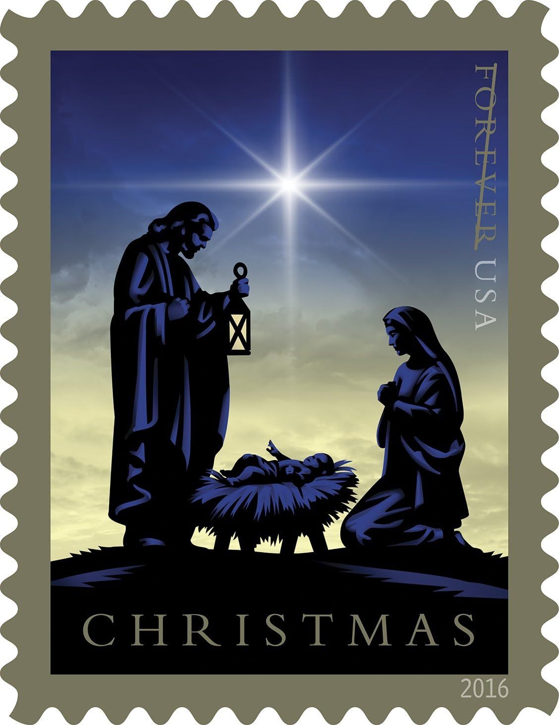 2016 First-Class Forever Stamp - Traditional Christmas: Nativity - Kestreli