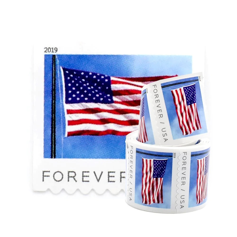 (2019) USPS Forever American Flag Stamps Rolls - Kestreli