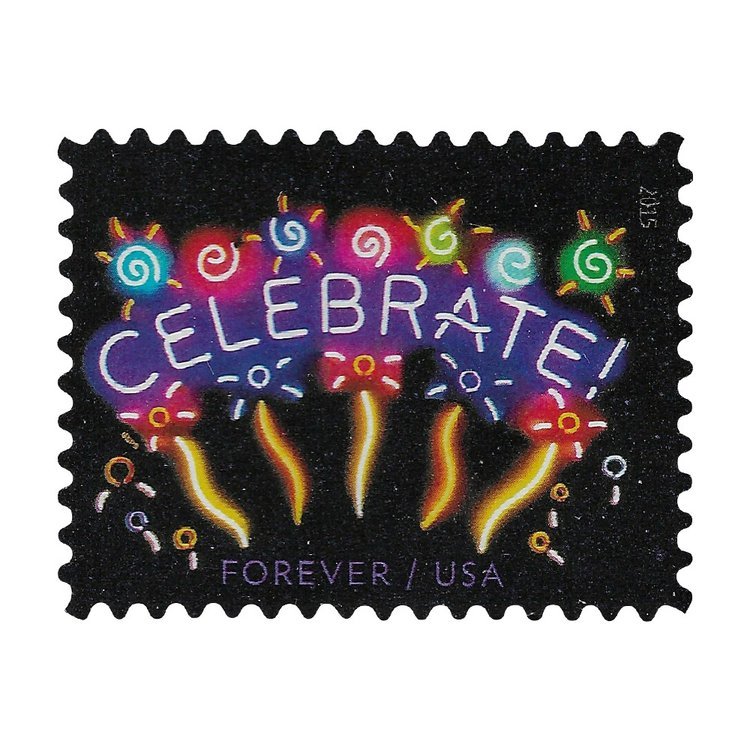 (2011) USPS Neon Celebrate! Forever Stamps - Kestreli