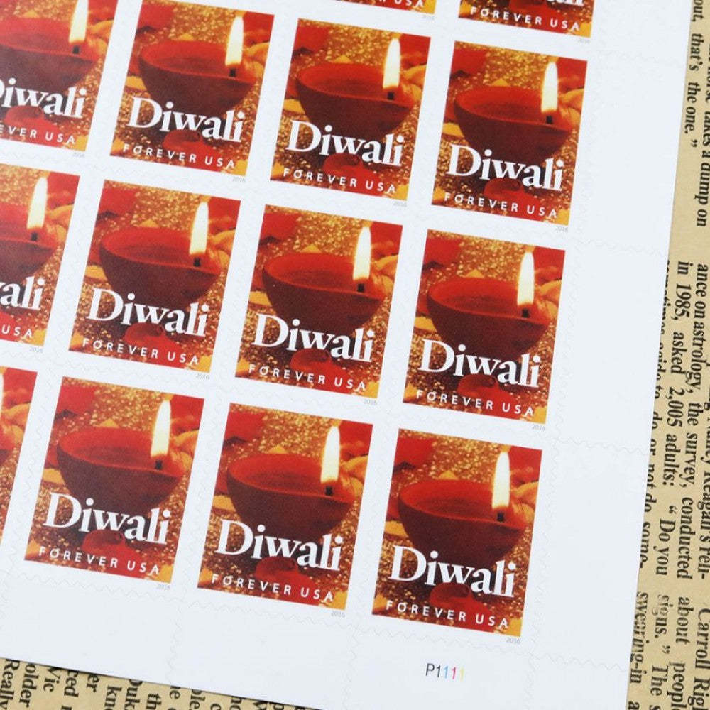 2016 USPS Diwali Celebration First Class Postage Stamps - Kestreli
