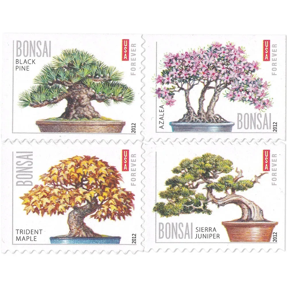 (2012) USPS Bonsai First Class Forever Postage Stamps - Kestreli