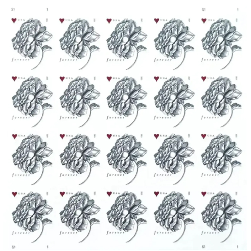 2015 Vintage Rose Pane Wedding Forever Postage Stamps - Kestreli