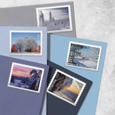 2025 Winter Landscapes Stamps, Book of 20 - Kestreli