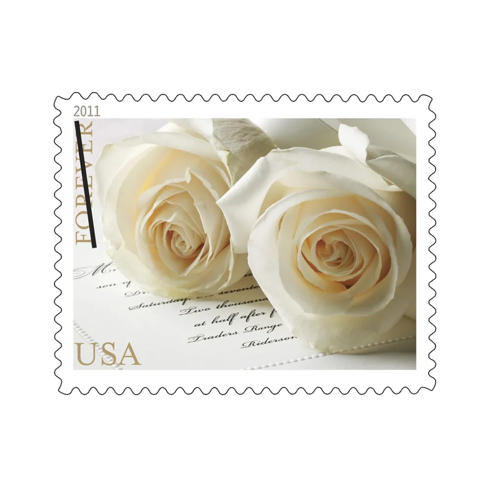 (2011) USPS Wedding Roses Commemorative Forever Stamps - Kestreli