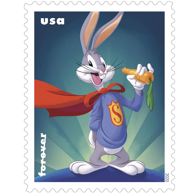 (2020) USPS Bugs Bunny Forever Postage Stamps - Kestreli