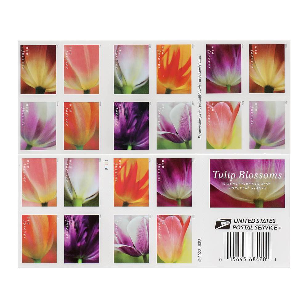 2023 US Tulip Blossoms First-Class Forever Stamps - Kestreli