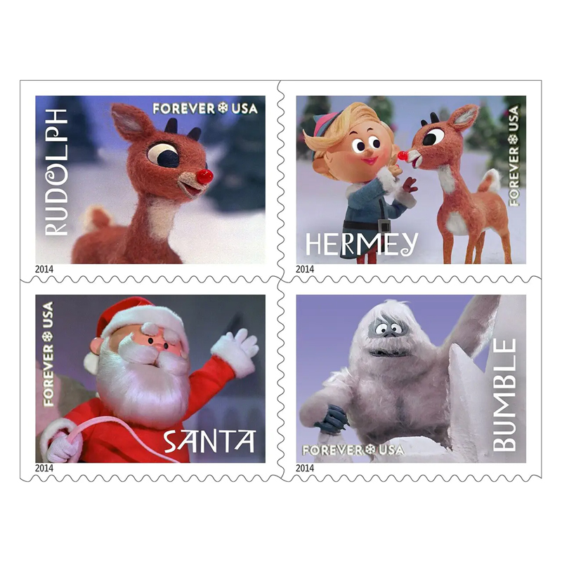 2014 USPS Rudolph the Red-Nosed Reindeer Forever Stamps - Kestreli