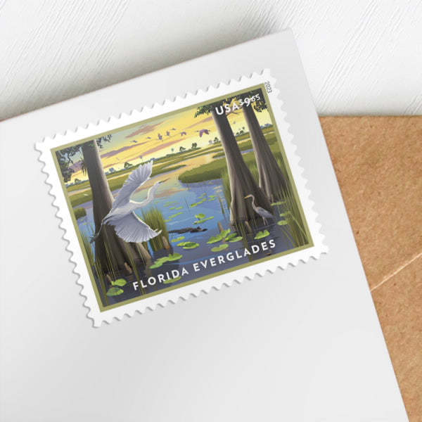 (2023) USA Florida Everglades Priority Mail Stamps - Kestreli