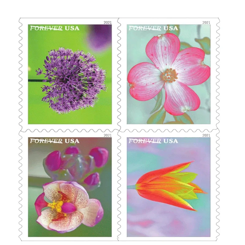 (2021) USPS Garden Beauty Forever Postage Stamps - Kestreli