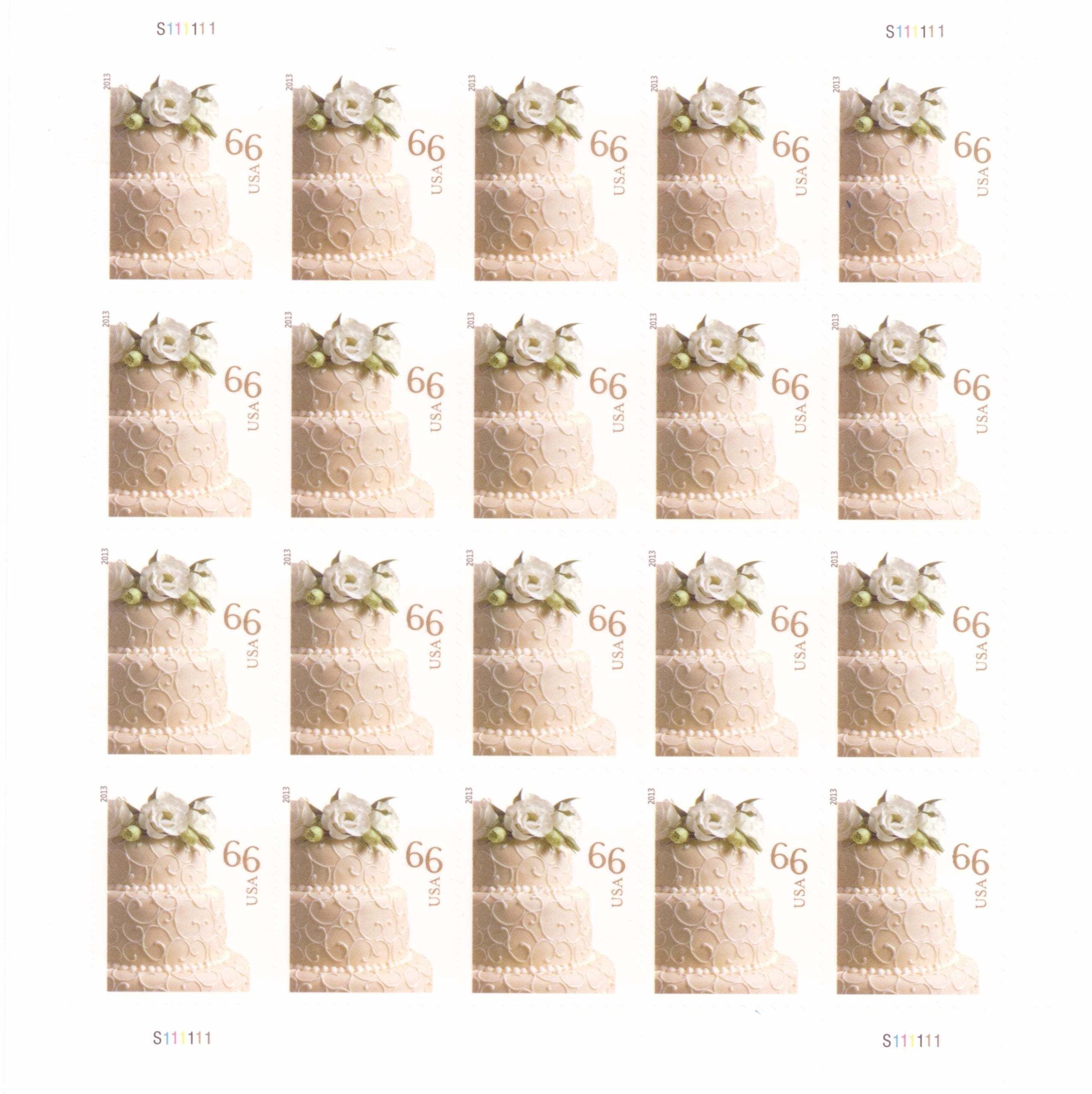 2014 US Wedding Cake Postage Stamps - Kestreli