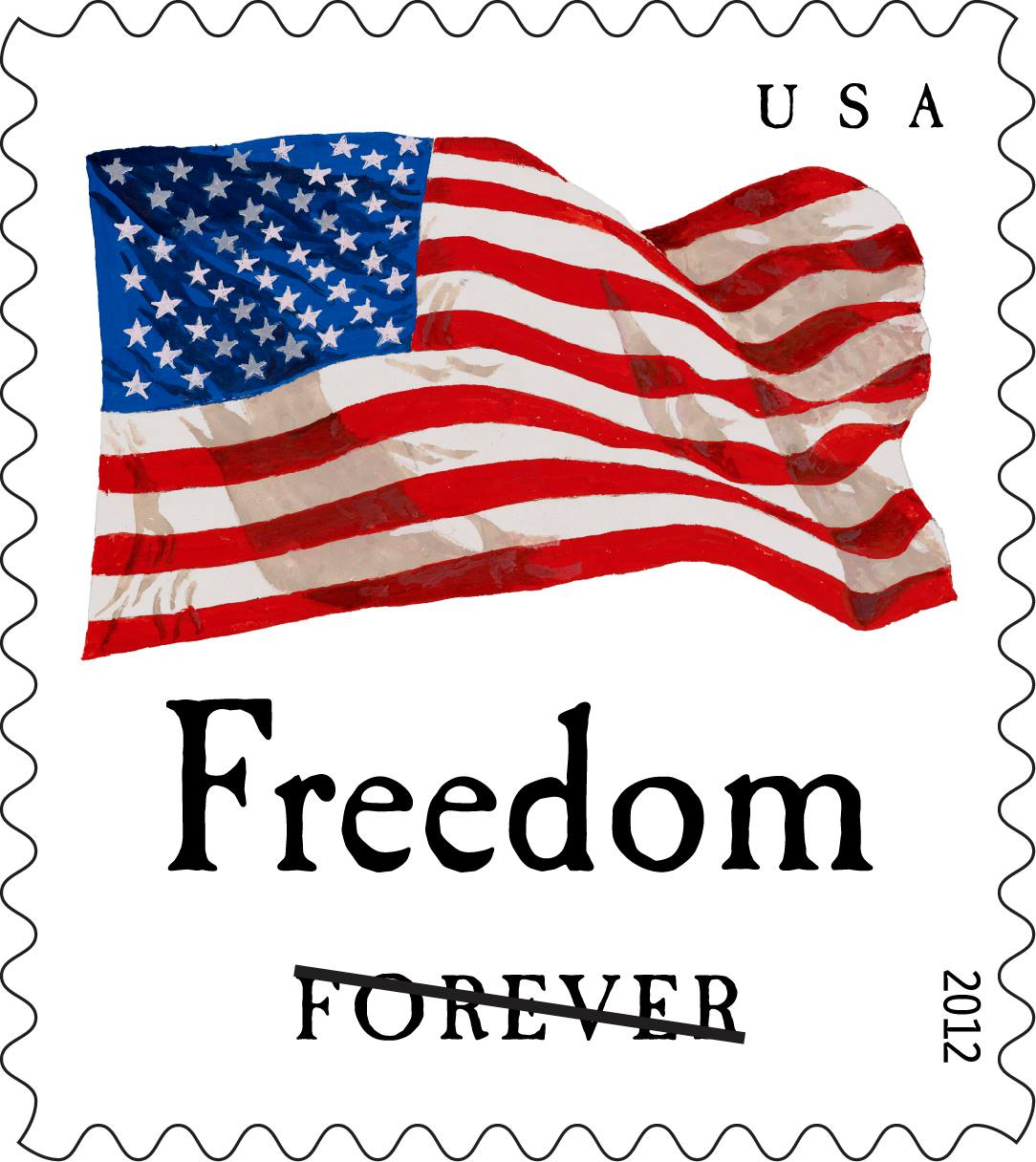 2012 USPS Forever Stamps Four Flags Flag and Equality - Kestreli