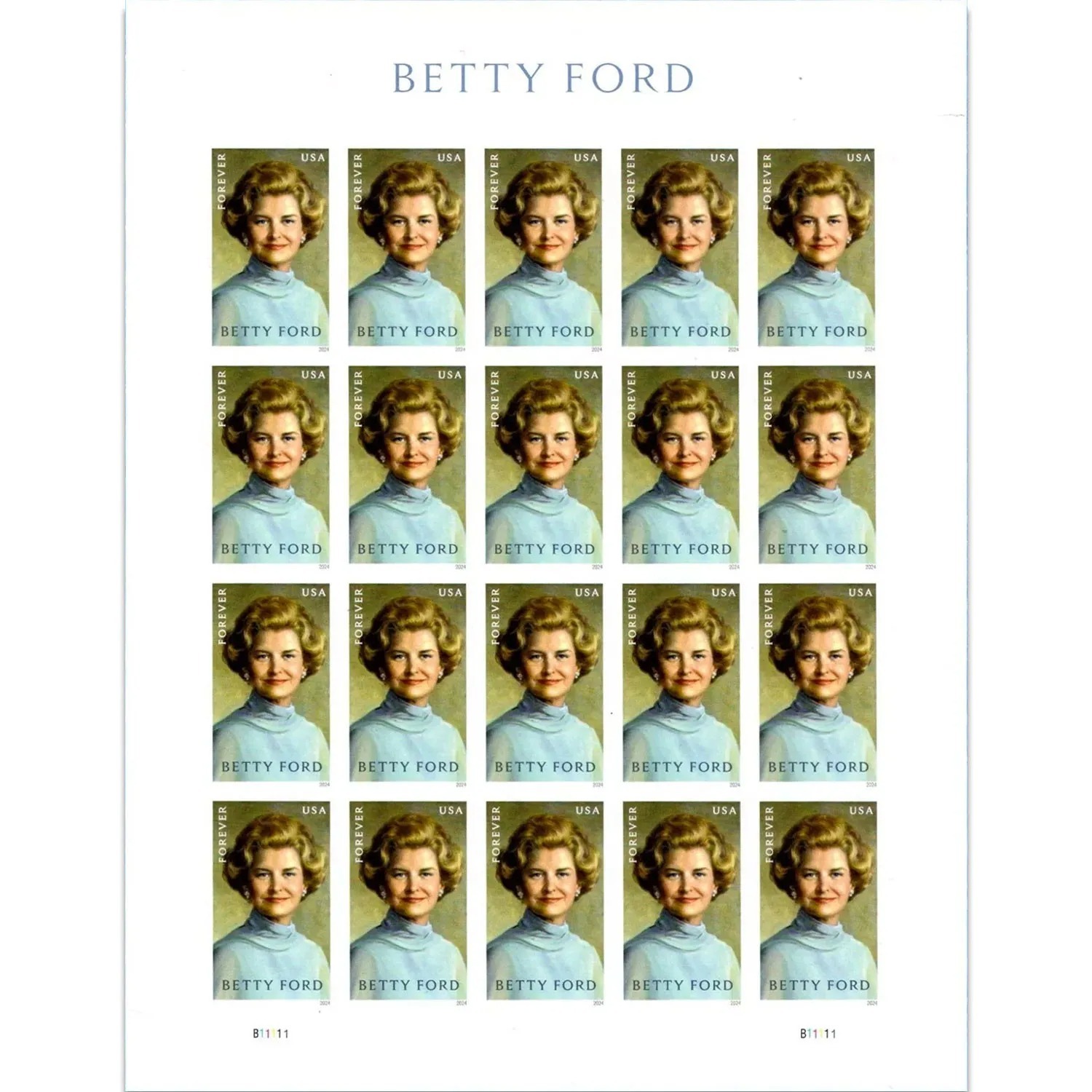 2024 U.S Forever Stamps - Betty Ford - Kestreli