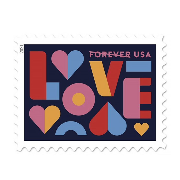 (2021) USPS Love Forever Stamps - Kestreli