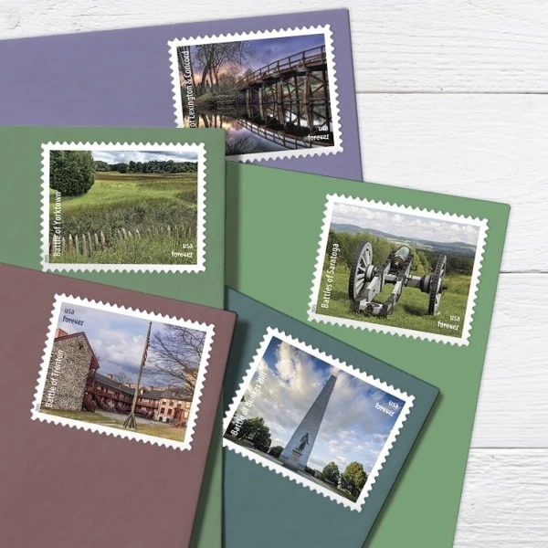 2025 Battlefields of the American Revolution Stamps Sheet of 15 - Kestreli