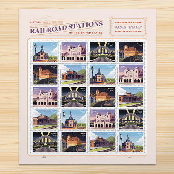 2023 US Railroad Stations Stamps - Kestreli
