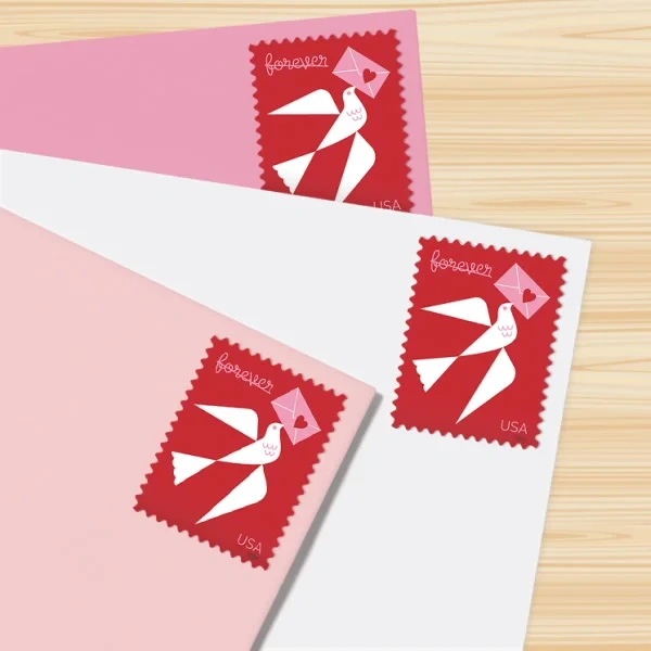 2024 Carrier pigeon love forever stamps - Kestreli