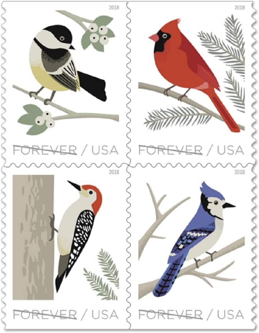 2018 USPS Forever Stamp Sheets Featuring Birds ( Birds in Winter) - Kestreli
