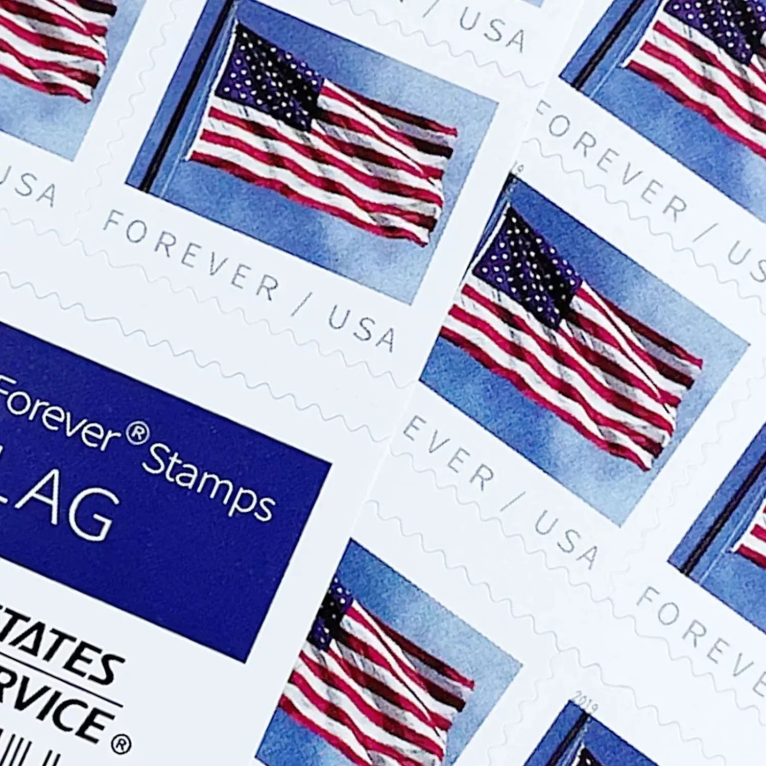 2019 USPS Flag Forever First Class Postage Stamps - Kestreli