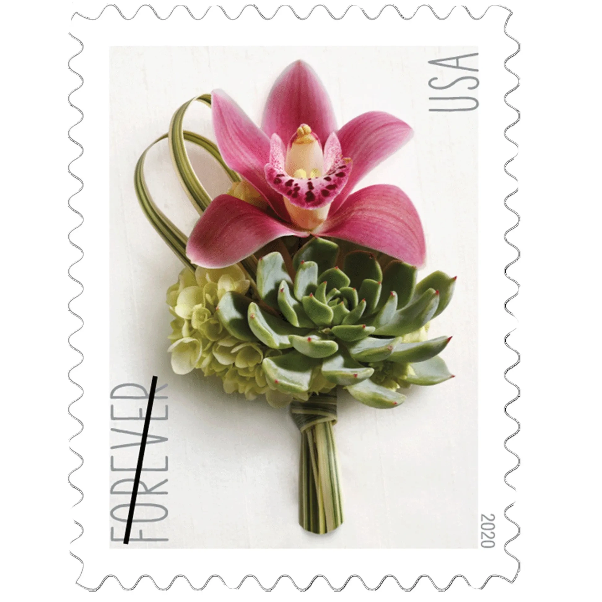 (2020) USPS Contemporary Boutonniere Forever Postage Stamps - Kestreli