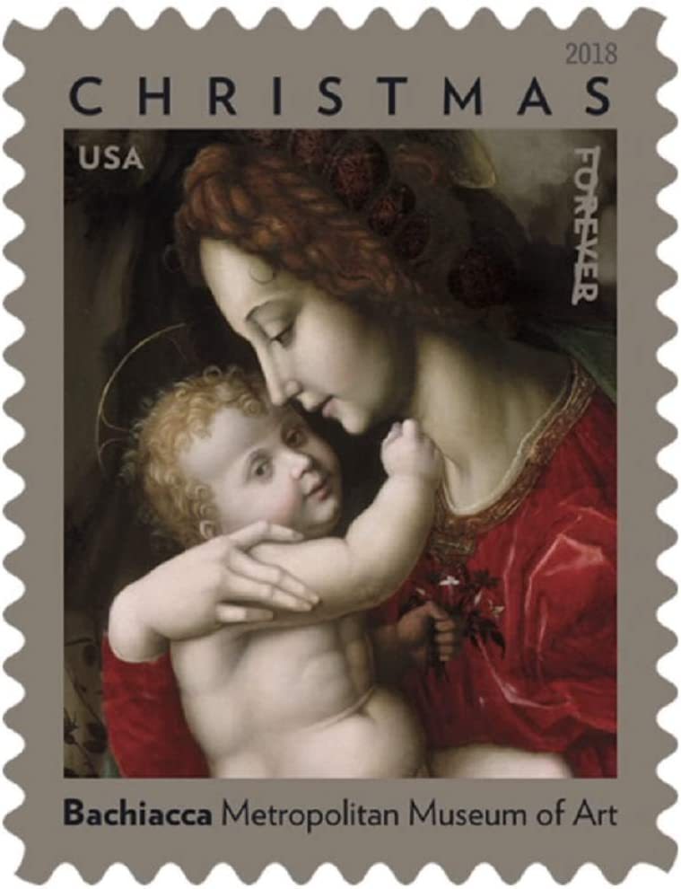 2018 USPS Madonna and Child by Bachiacca Forever Stamps - Kestreli