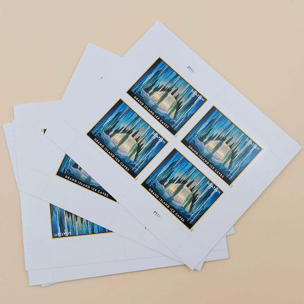 2020 US Grand Island Ice Caves Stamps - Kestreli