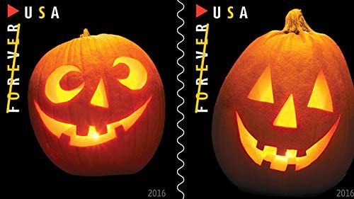 2016 USPS Jack o Lanterns Forever First Class Postage Stamps - Kestreli