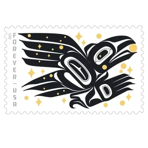 (2021) USPS Raven Story Forever Postage Stamps - Kestreli