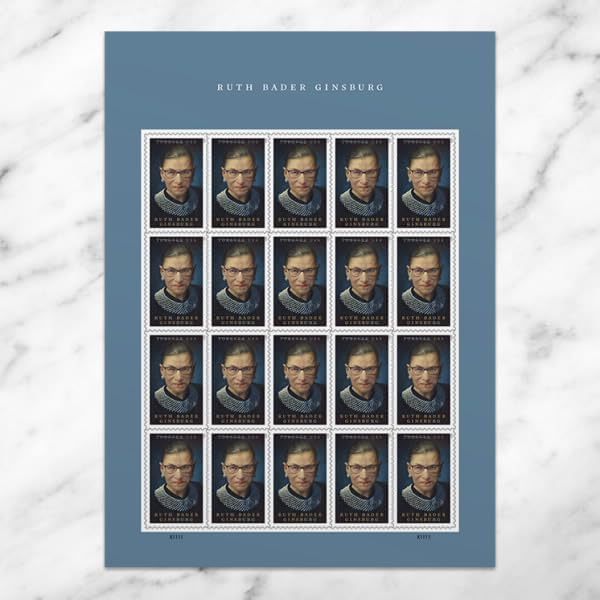 2023 Postage Stamps for Ruth Bader Ginsburg - Kestreli