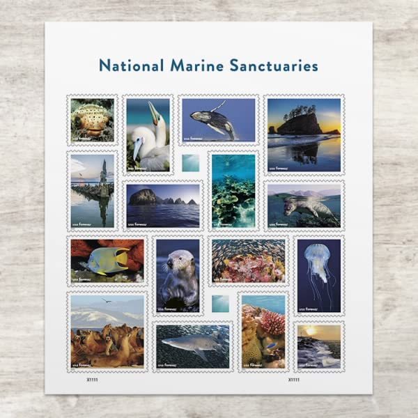 2022 US National Marine Sanctuaries Forever Postage Stamps - Kestreli