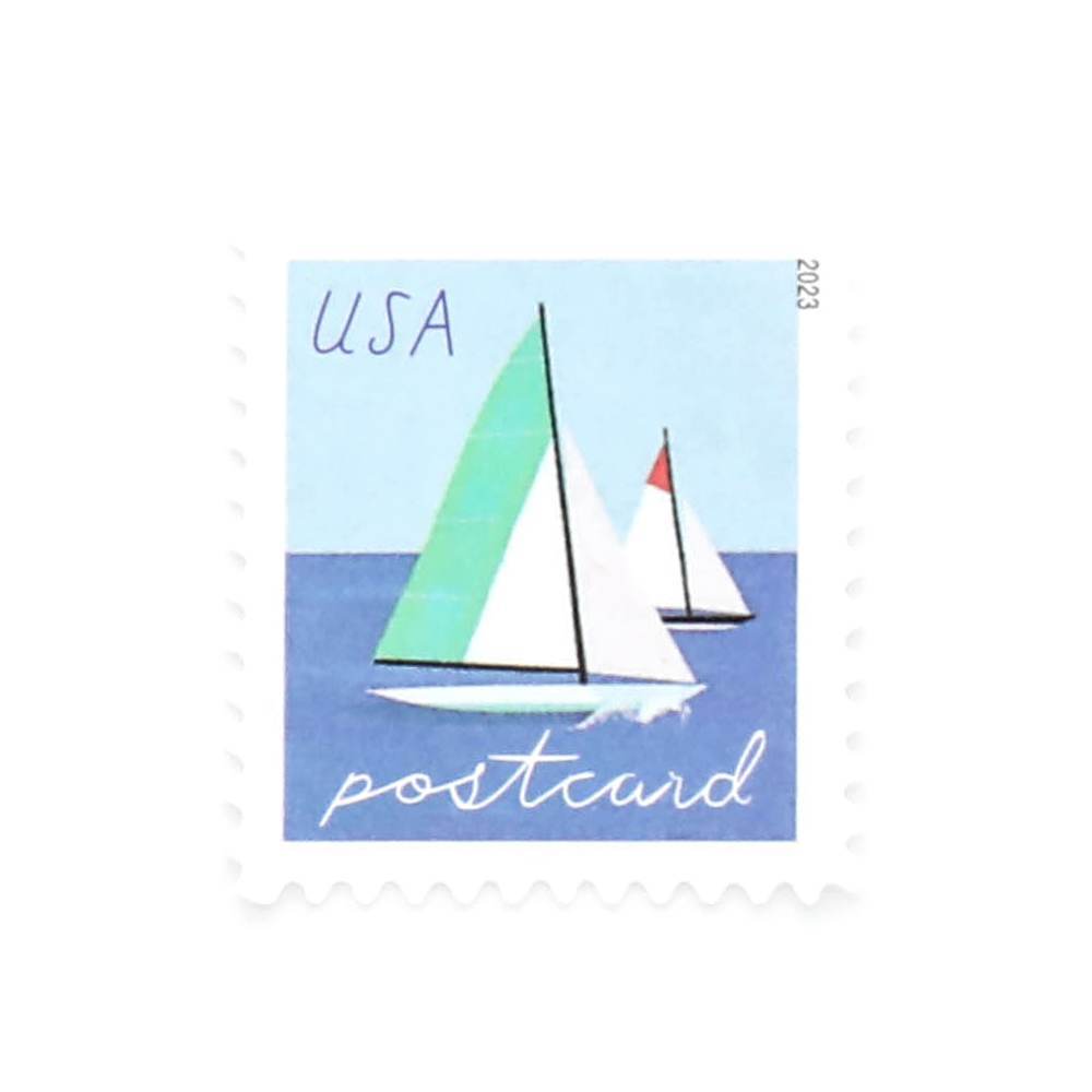 2023 US Sailboats Postcard Forever First-Class Postage Stamps - Kestreli