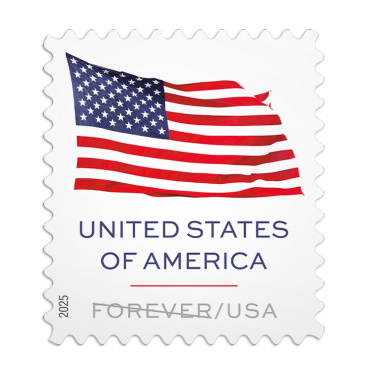 2025 U.S. Flag sheets Forever Stamps - Kestreli
