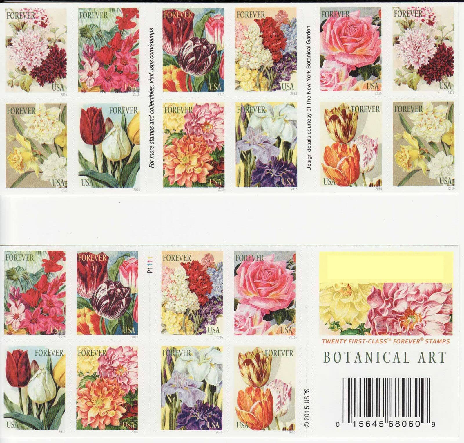 2016 US Botanical Art Beautiful Flower Bloom Forever Postage Stamps - Kestreli