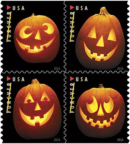 2016 USPS Jack o Lanterns Forever First Class Postage Stamps - Kestreli