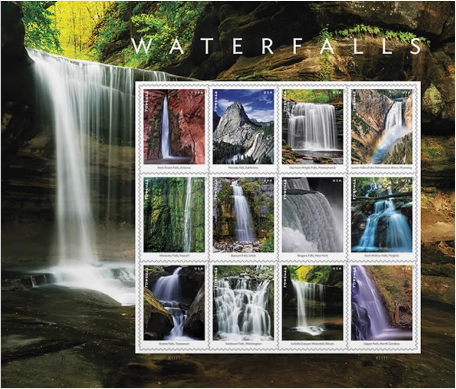 2023 Waterfalls US Forever First Class Postage Stamps - Kestreli